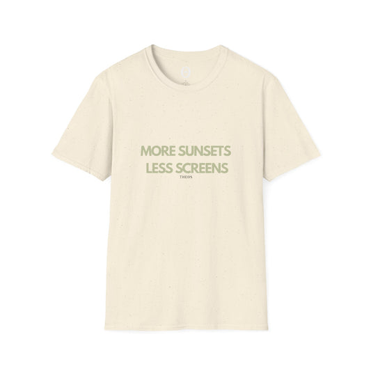 More Sunsets Less Screens T-Shirt — Casual Nature-Inspired Tee