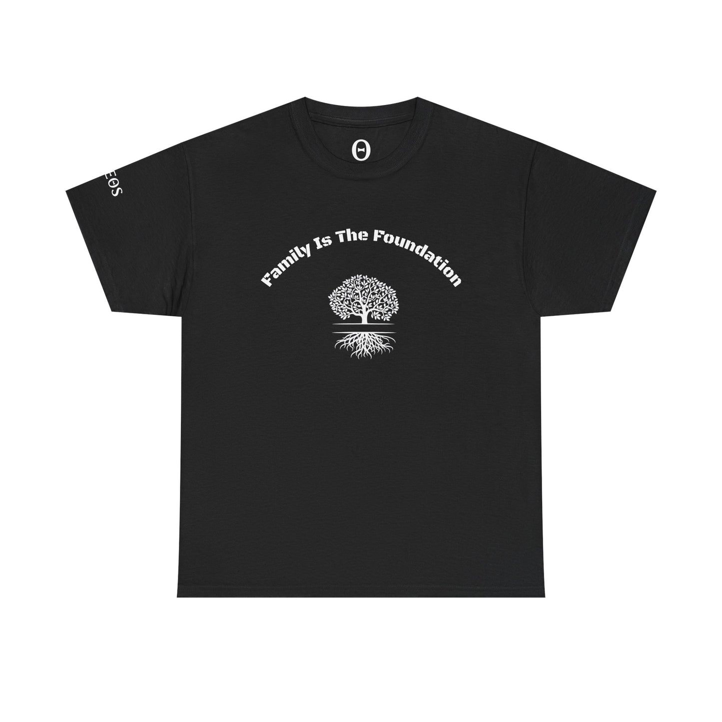 Family Is The Foundation T-Shirt — Minimal Arch Text Tee