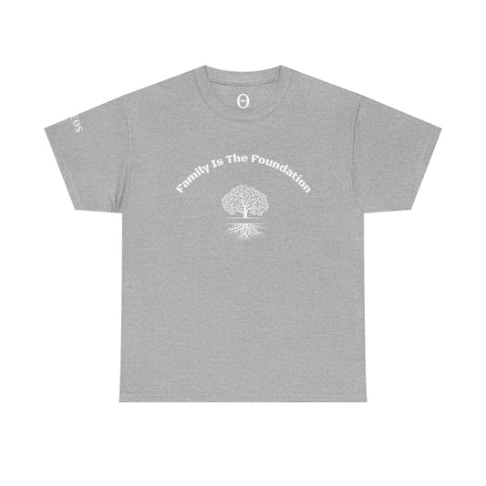 Family Is The Foundation T-Shirt — Minimal Arch Text Tee